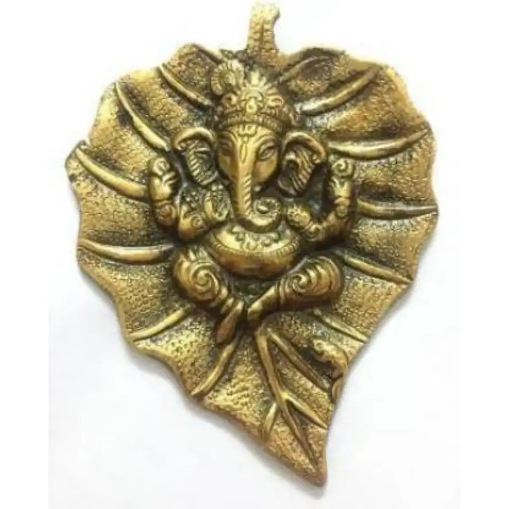 Golden  Patta Ganesh wall Hanging, For Home