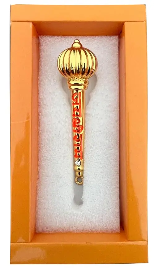 Gold Metal Hanuman Ji Gada Key Chain, Packaging