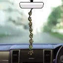 Crystu Natural Natural Pyrite Stone Hanging, Pyrite Car Hanging, for Car Hanging and Door Hanging Reiki Healing and Crystal Healing Stones