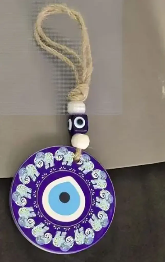 Turkish Evil Eye Hanging Mandala for Home Entrance, Nazar Battu Protection Amulet for Good Luck & Prosperity – Main Door & Wall Decor