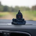 Meditating Hanuman Ji Murti for Car Dashboard, Meditation Bajrangbali Statue Decorative Showpiece - 7.5 cm  (Resin, Black)