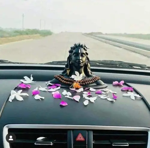 New Matte Polyresin Adiyogi Shiva Statue (4.5 inch, Black)