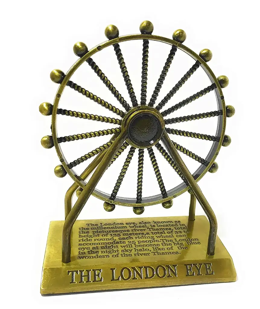 The London Eye Decorative Figurine for Home or Office Desk, Gold 078