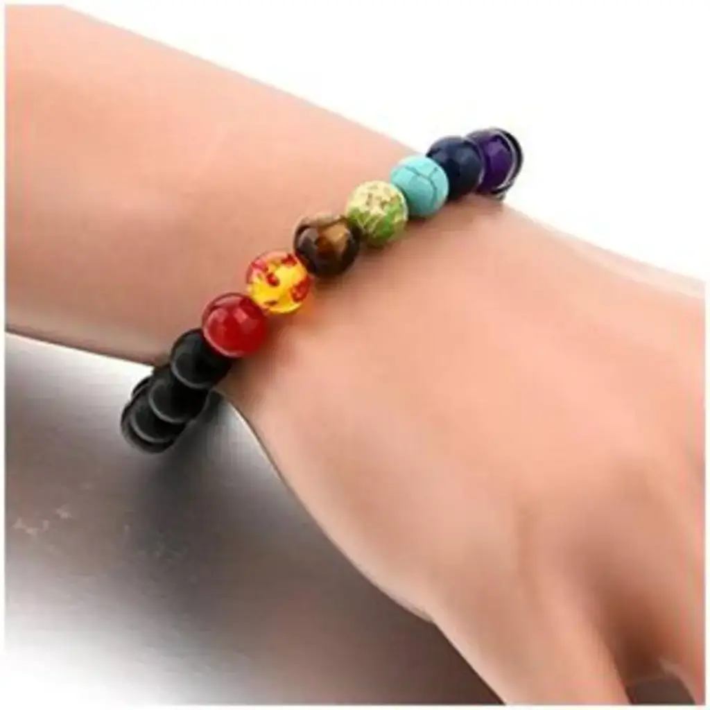 Certified 7 Chakra Natural Stone Bracelet 8mm 082