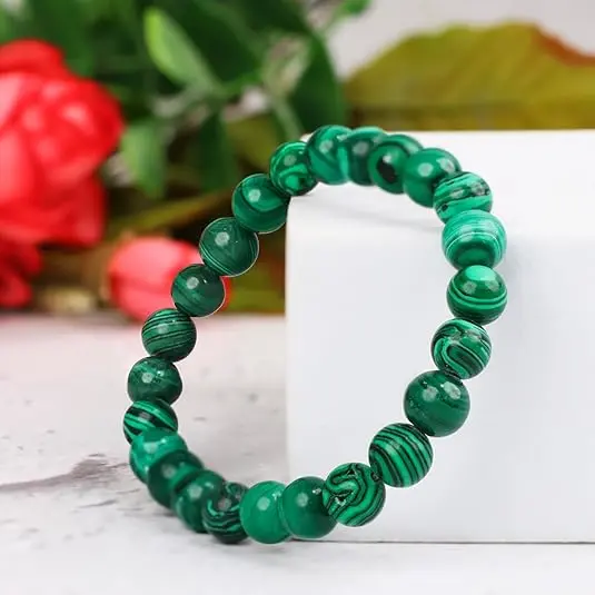 Malachite Round Stone Bracelet 083