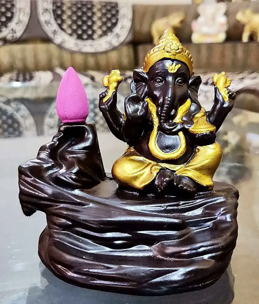 Ceramic Ganesha Fog Fountain Statue, Standard, Assorted(Conical)