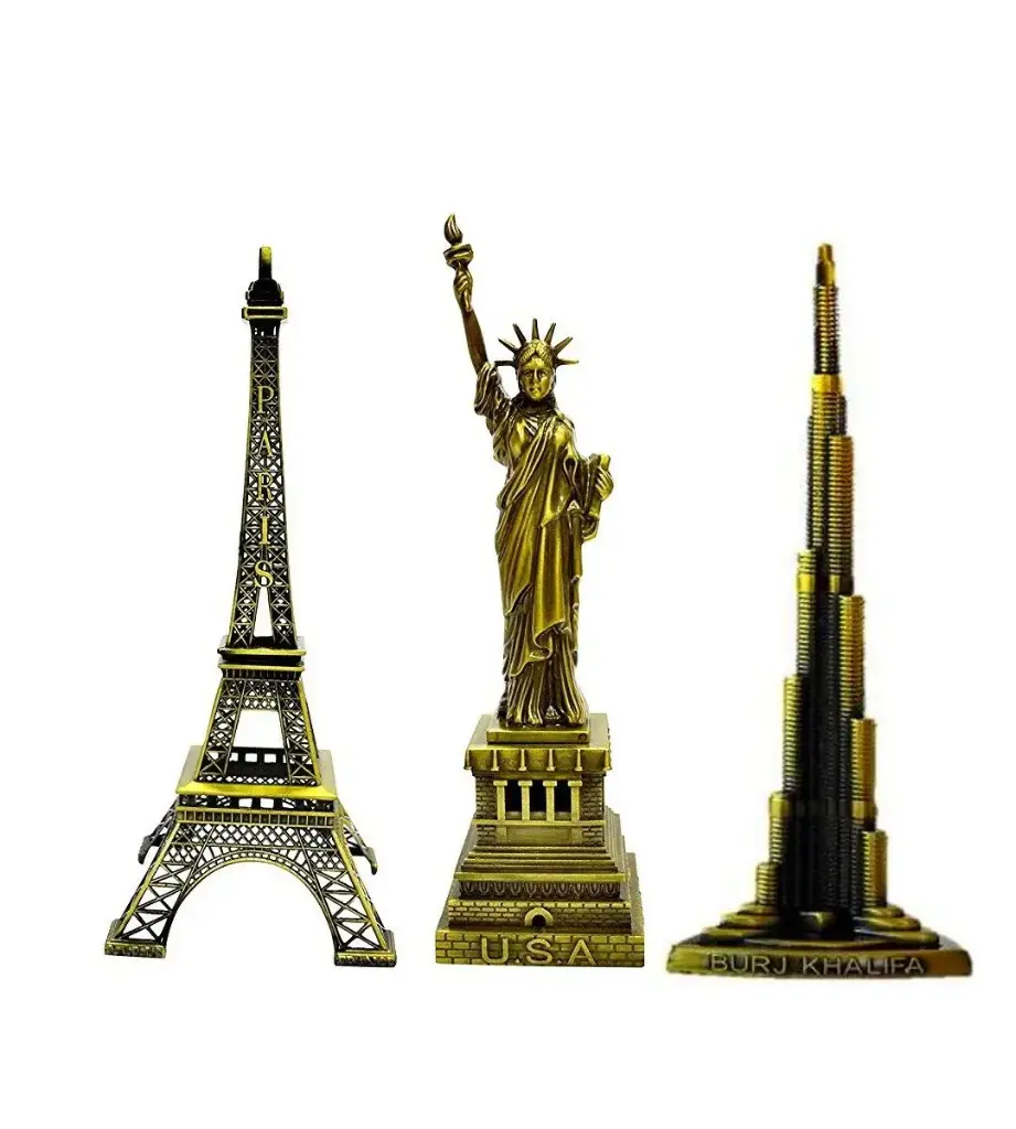 Paris Eiffel Tower Statue of Liberty & Also Burj Khalifa